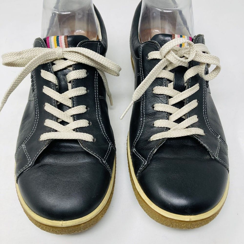 ECCO Womens Chase ll Black Lace Up Leather Comfort Shoes ~ Sz 40 EU/9-9.5 US - Picture 2 of 10